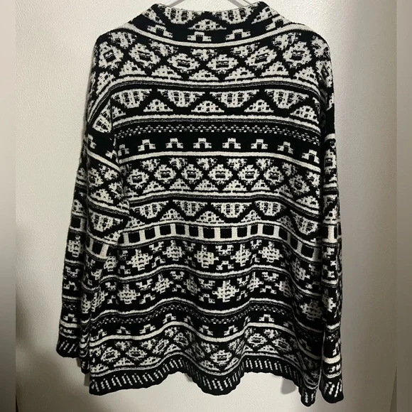 J. JILL Classic Ultra Soft & Cozy Jacquard Pullover Mock Neck Sweater Wms Sz L - Picture 4 of 4